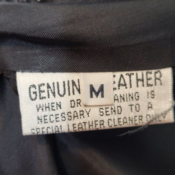 Vintage Tweed Leather Coat Jacket Havoc USA Womens Medium Pockets Button Close - Picture 8 of 14